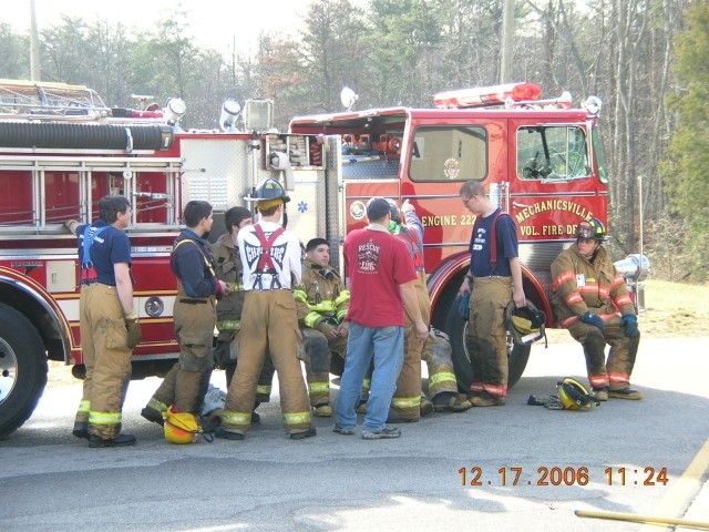 Engine 222 at Firefighter I Class 
(photo courtesy Newburg Volunteers)